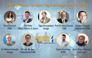 #1 Diversity Natives Speakers Night with Airbus, Google, UnternehmerTUM, TUM